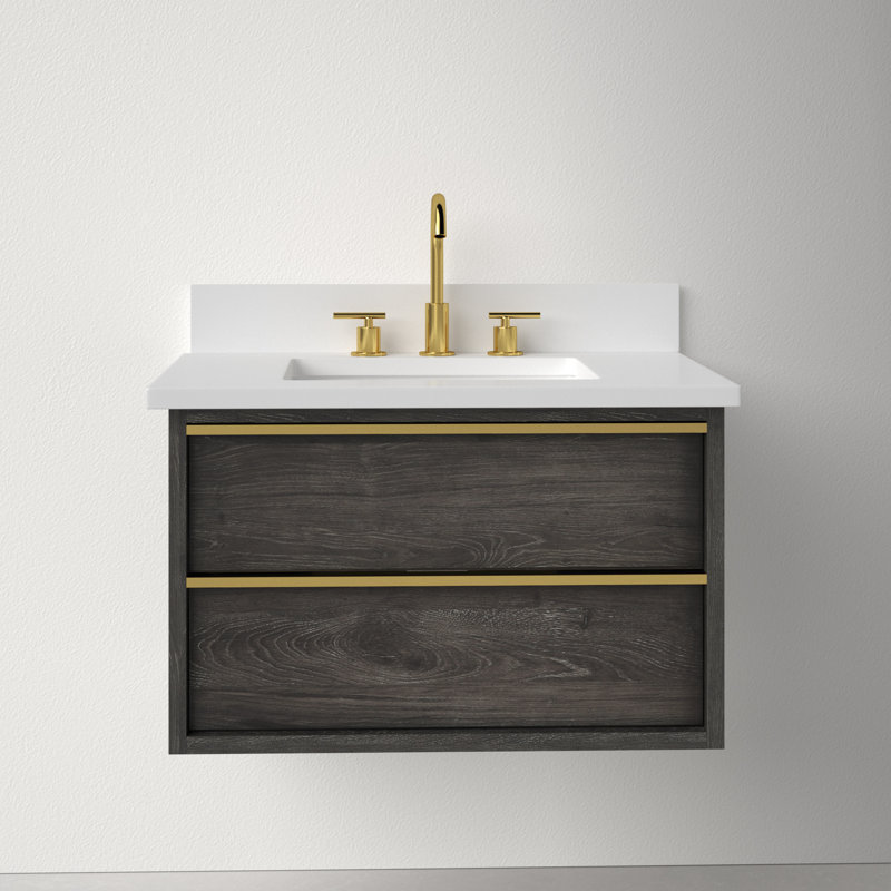 AllModern Hoye 30" Wall Mounted Single Bathroom Vanity Set & Reviews
